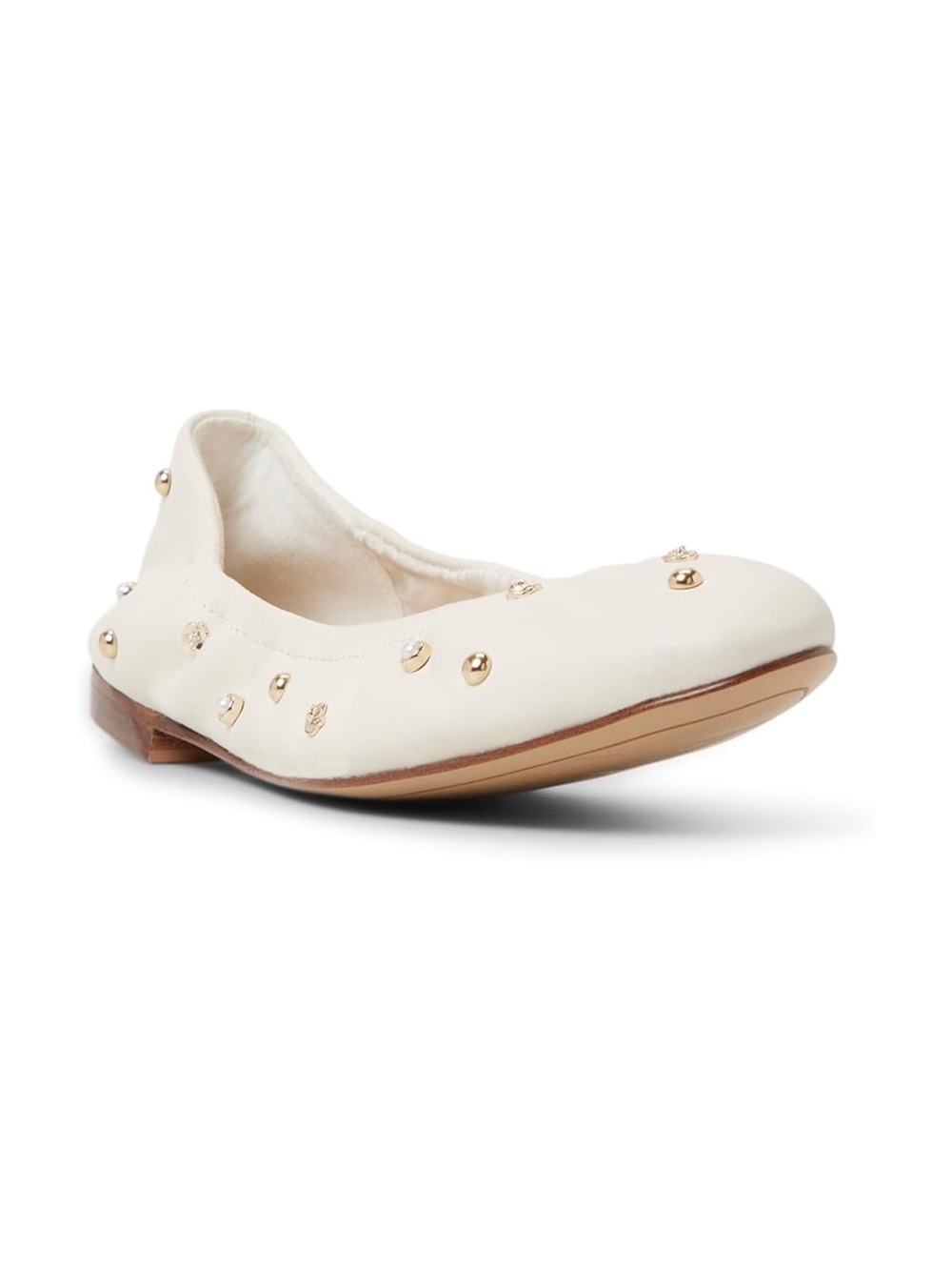 TED BAKER LONDON Genuine Leather Lottie Pearl Studded Flats 8.5 US NWT